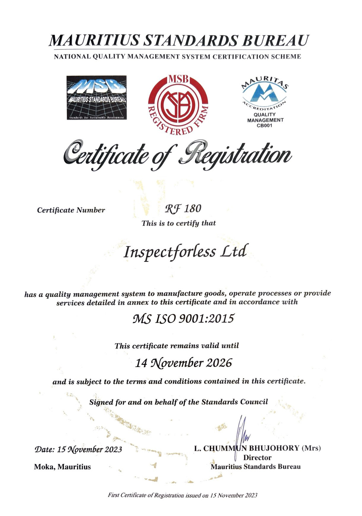 ISOCertificate